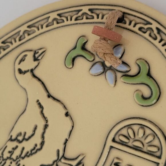 Trinity Pottery Glazed Ceramic Goose Wall Plaque - Picture 2 of 9